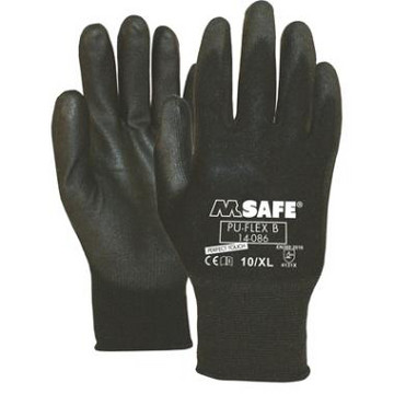 Handschoen PU-Flex zwart mt 6
