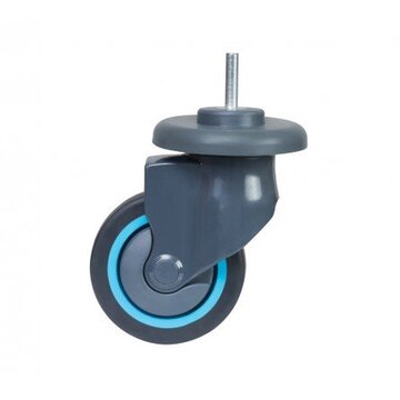 Wiel met bumper 100mm