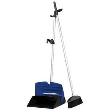 Stoffer en blik set blauw