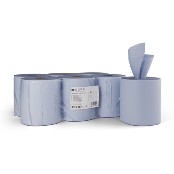 Papierrol Blauw 2lgs Nord 150m