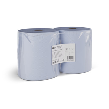 Papierrol 2lgs blauw 350m Nord