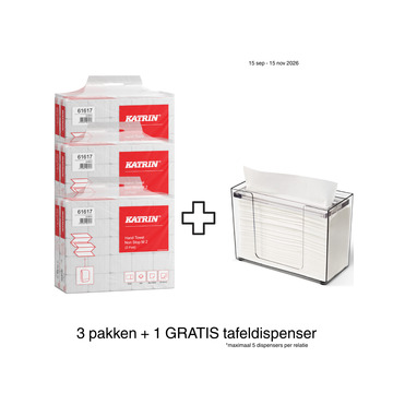 Katrin V-vouw + tafeldispenser