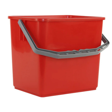 Emmer vierkant 12L rood