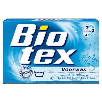 Biotex blauw voorwas