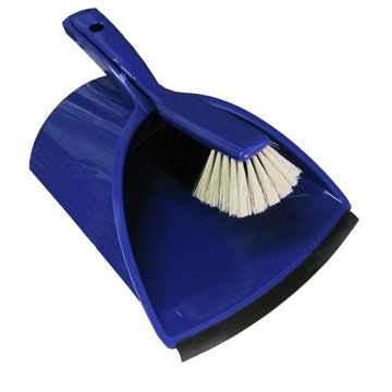 Vloerblik met veger blauw